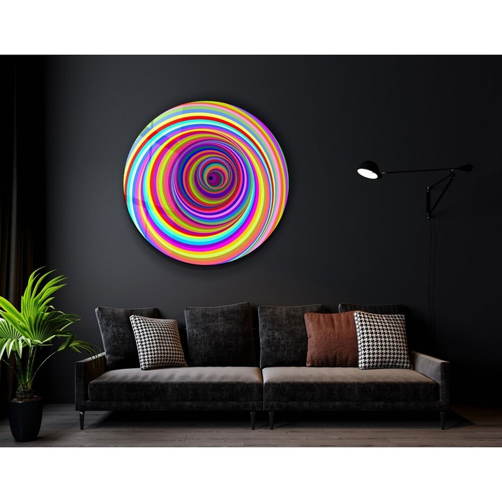 Elegáns dekoratív edzett üvegfestmény, 80 x 80 cm, 100% edzett üveg (4 mm), Lenyűgöző UV-nyomtatás a modern lakberendezéshez