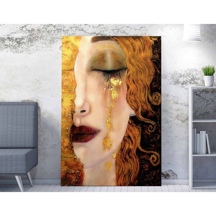 Lenyűgöző dekoratív vászonfestmény, 70 x 100 cm, 50% pamut/50% poliészter, digitális nyomtatás vászonra, 2 x 3 cm-es fakerettel keretezve, Tökéletes otthoni dekorációhoz