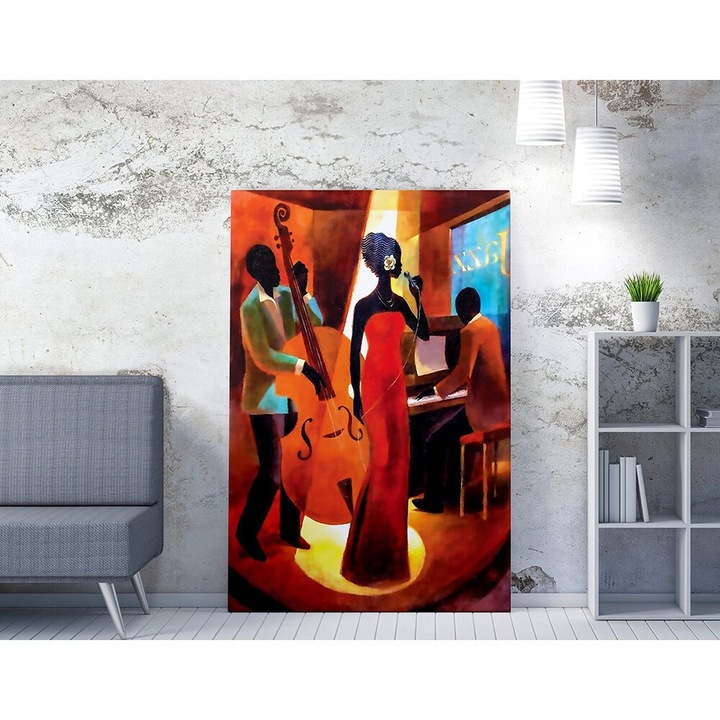 Lenyűgöző dekoratív vászonfestmény, 70 x 100 cm, 50% pamut/50% poliészter, digitális nyomtatás vászonra, 2 x 3 cm-es fakerettel keretezve, Tökéletes otthoni dekorációhoz