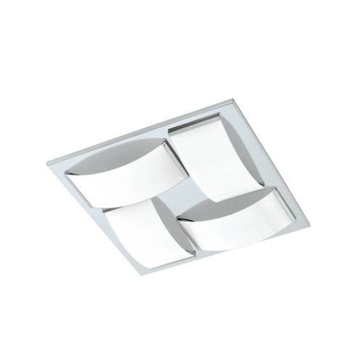 LED lámpatest, mennyezeti/fali, 21.6 Watt, meleg fehér, króm, IP44, EGLO, WASAO 1, 94884