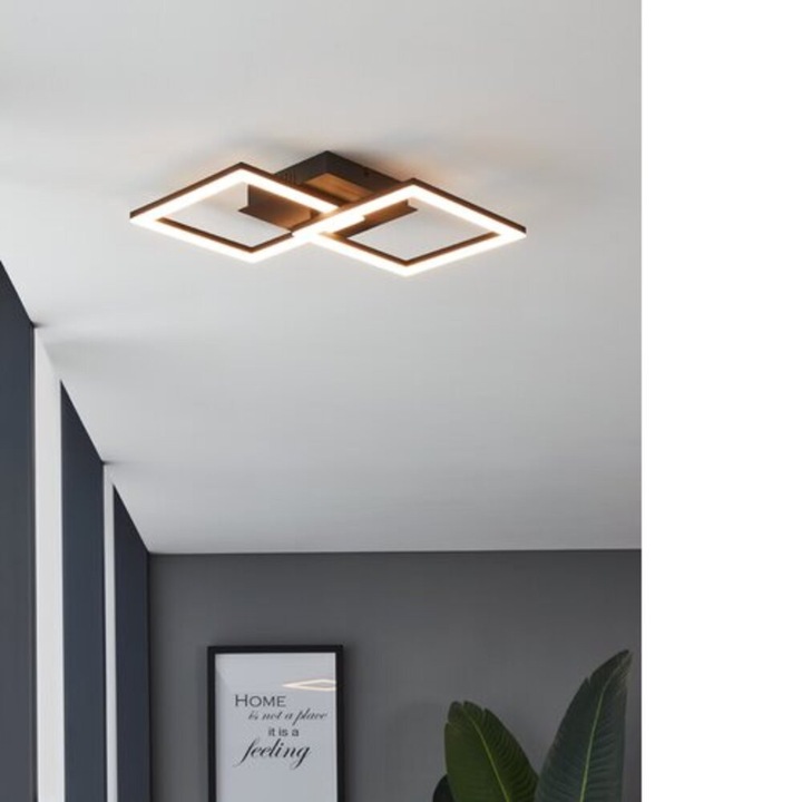 LED lámpa, mennyezeti, 21.5W, CCT, ZigBee, fekete, EGLO, PARANDAY-Z, 900316