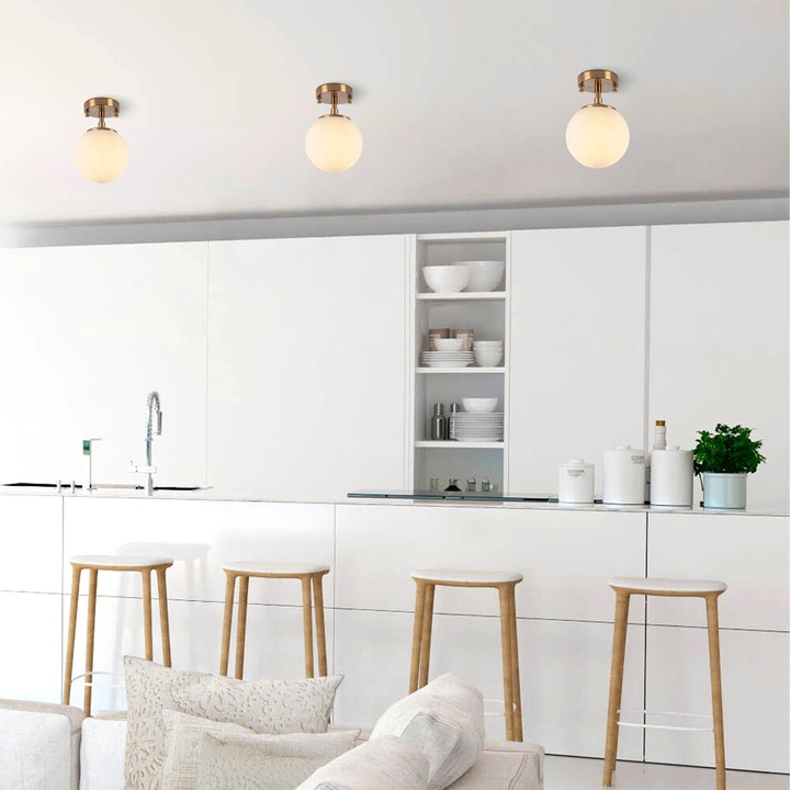 Opviq, 942FLG1132, Atmaca - 10220, Винтидж стил, Полилей, E14