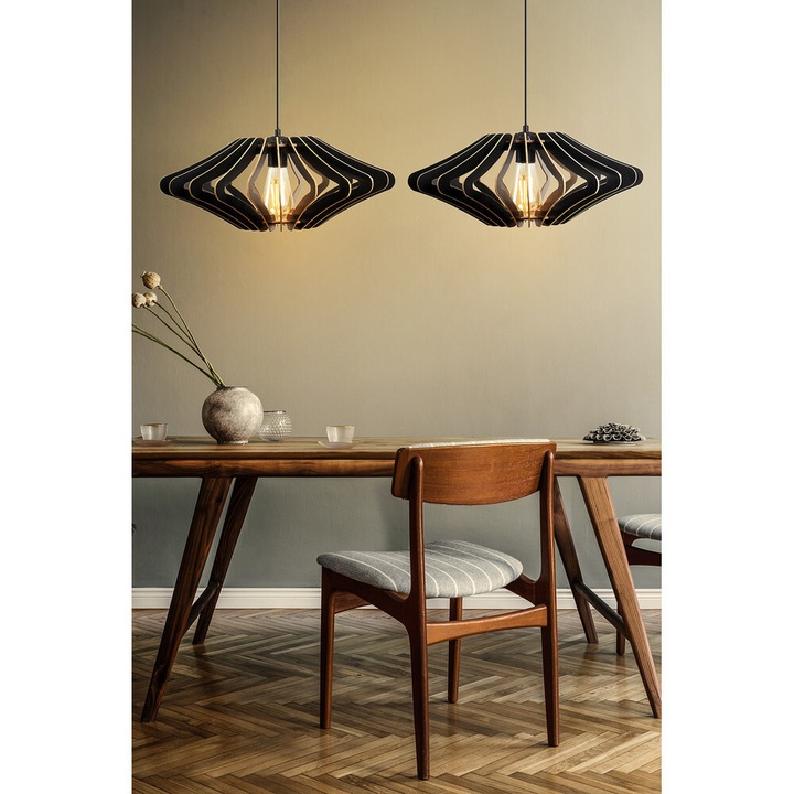 Opviq, 390FLH1543, 173, Negru, Candelabru, Soclu E27