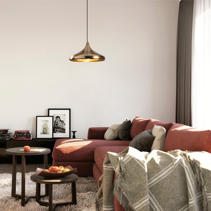 Opviq, 521SHN3166, Berceste - 208-S, Златист цвят, Полилей, E27