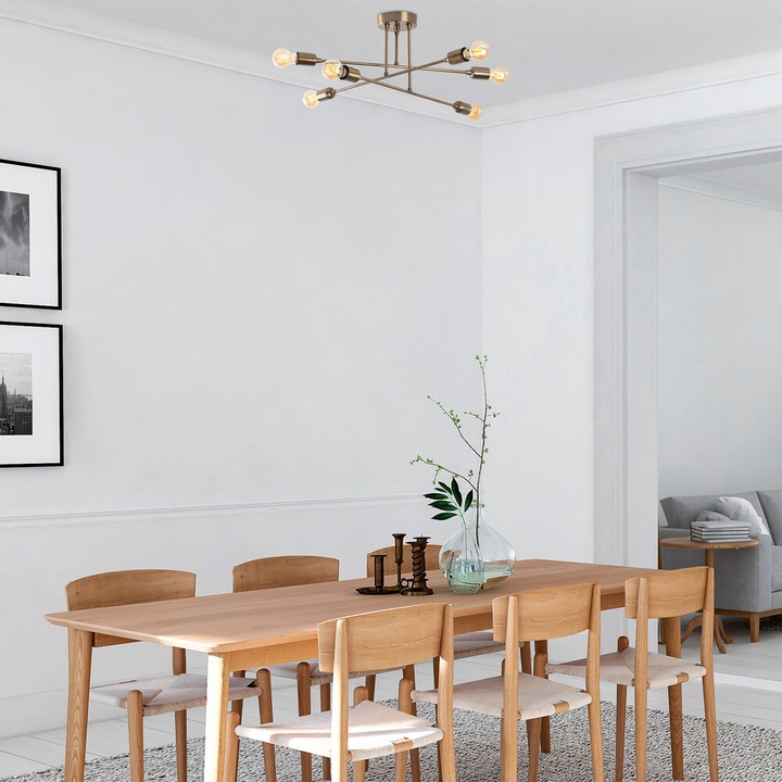 Opviq, 584TTM2107, Fleur - 1504, Винтидж стил, Полилей, E27