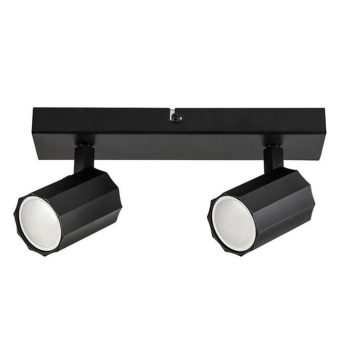 Lampă de tavan, Rábalux, 73024, Rogelio, negru mat, IP20, GU10K