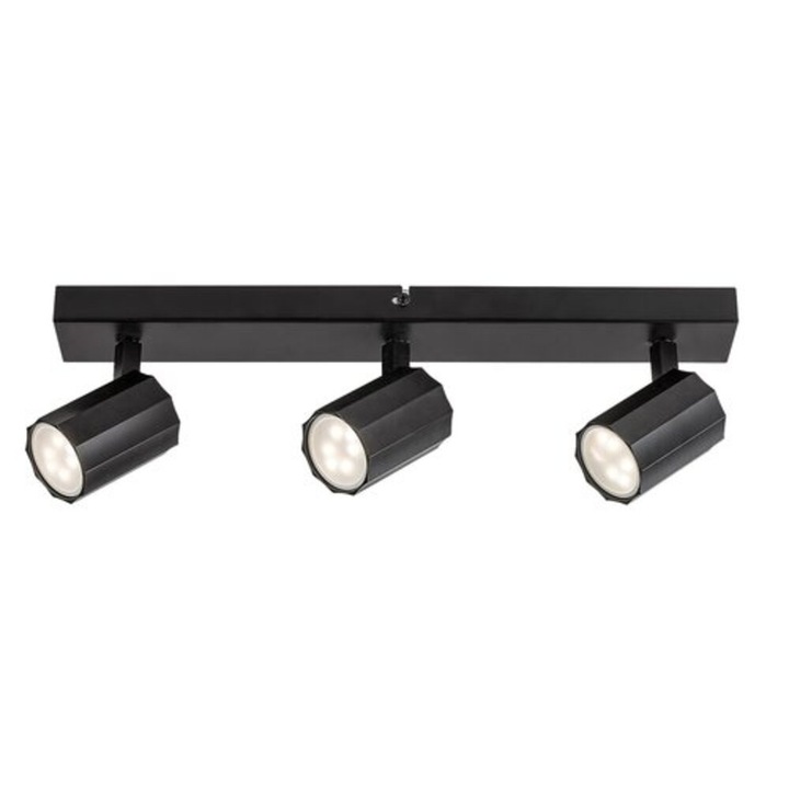 Lampa spot, Rábalux, 73025, Rogelio, negru mat, IP20, GU10K