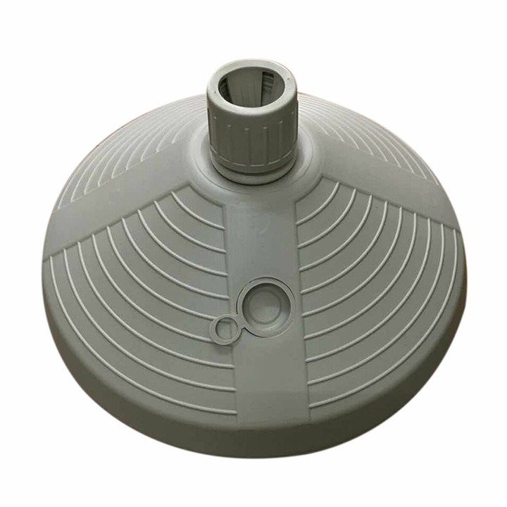 База за кръгъл чадър Marbueno, пластмаса, 38x38x14 см, 10 л, бял, за градина, басейн, тераса