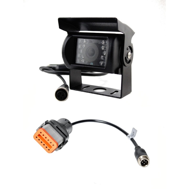 Camera de supraveghere expert PRO cu senzor SONY CCD, 18 diode IR, adaptor ISOBUS, 120° vizibilitate, IP67