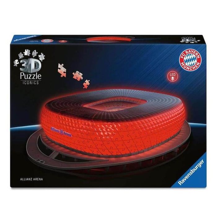 Ravensburger 216 части светещ 3D пъзел - Allianz Arena - Байерн Мюнхен (12008033)