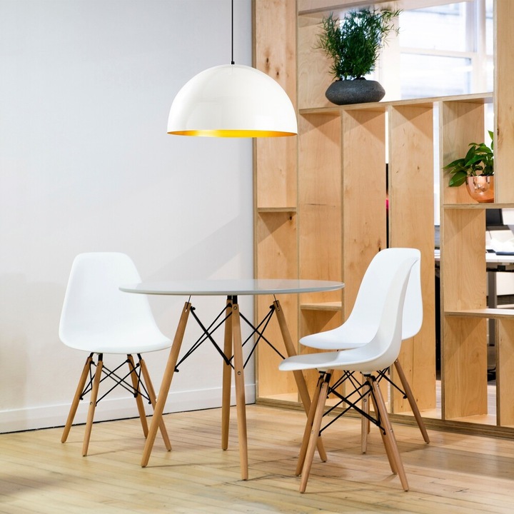 Candelabru scandinav, corp metalic alb, 50 x 50 cm, înălțime 121 cm, cablu 90 cm, soclu E27 max 40 W, design elegant și modern pentru decorarea casei, grad de protecție IP20, perfect pentru living și sufragerie