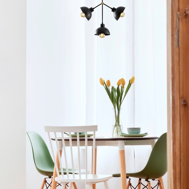 Lampă de perete industrială, neagră și vintage, 17 x 25 cm, înălțime 36 cm | Carcasă metalică, soclu E27 Max 40W | Iluminat elegant pentru spații moderne