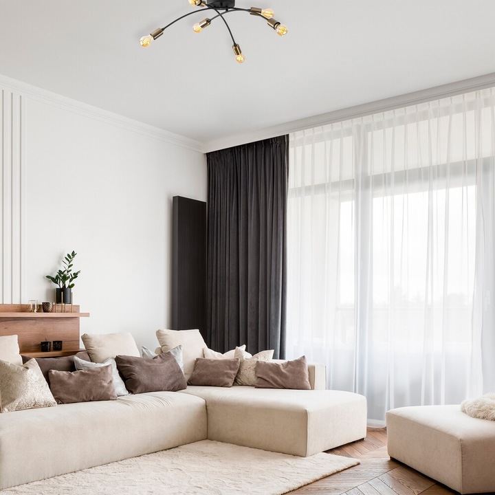 Lampă de perete industrială, neagră și vintage, 17 x 25 cm, înălțime 36 cm | Carcasă metalică, soclu E27 Max 40W | Iluminat elegant pentru spații moderne