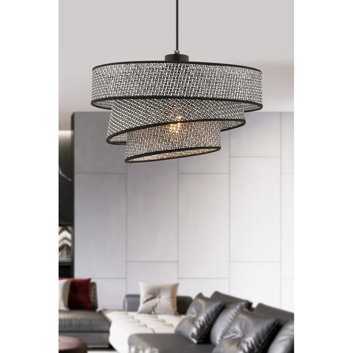 Candelabru metalic elegant, gri și negru, înălțime 72 cm Opviq