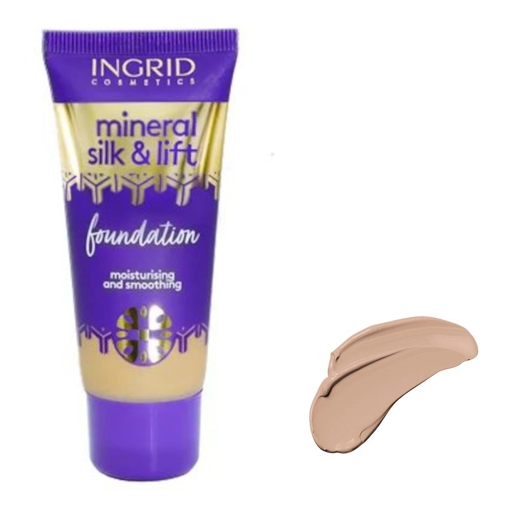 Ingrid Silk & Lift 32-es alapozó és sminkbázis, 30 ml, ásványi, UV szűrővel