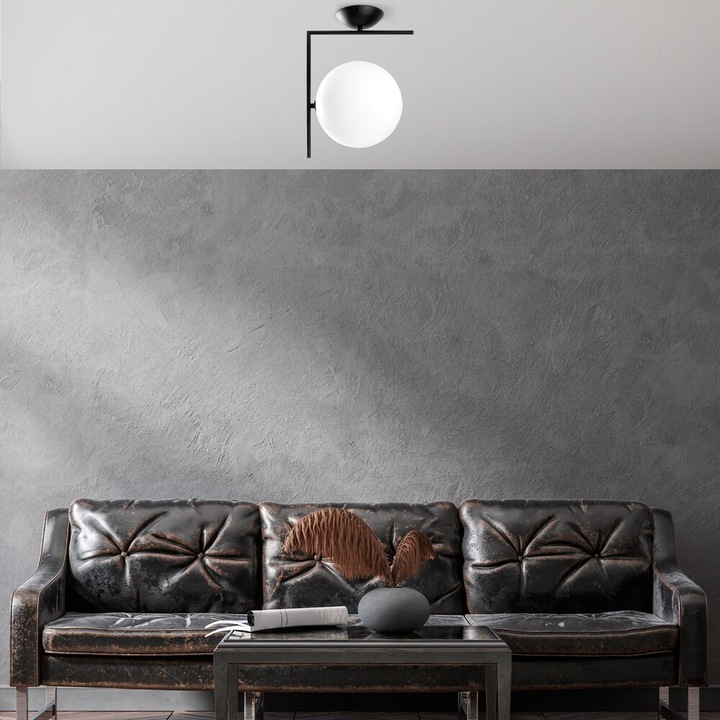 Candelabru elegant negru, corp metalic, 30 x 25 x 43 cm | 1 x soclu G9 (max. 10 W) | Iluminat elegant pentru case moderne, grad de protecție IP20