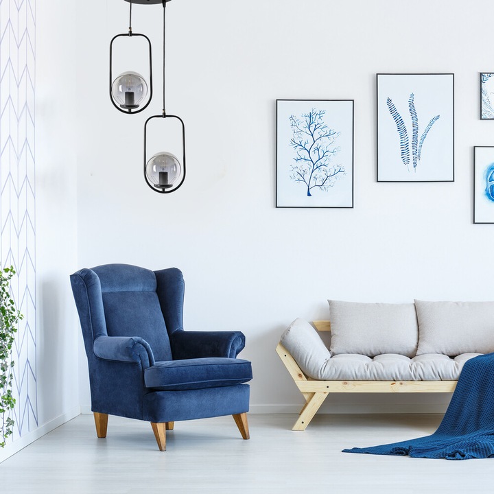 Индустриален скандинавски полилей, височина 70 см, диаметър 25 см | 100% метал, черна повърхност, фасунга E27, макс. 40 W | Стилно осветление за модерни пространства