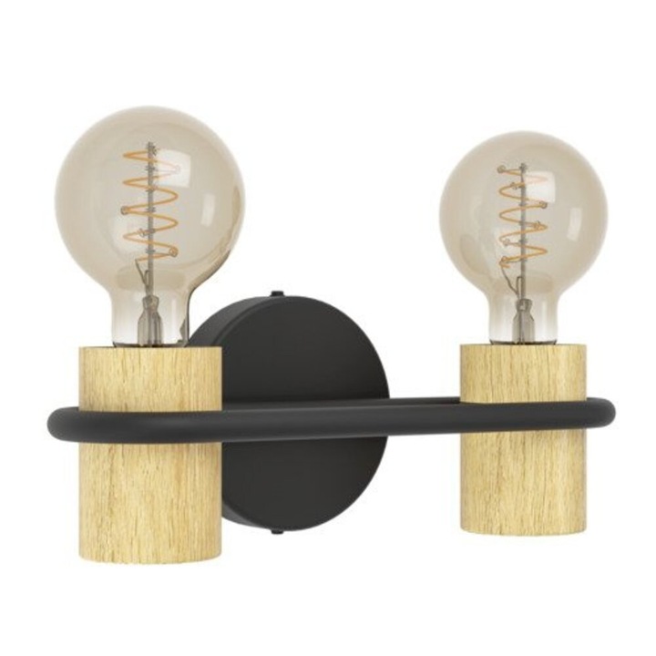 Eglo, 43542, Chieveley, Стенна лампа, E27, 2X40W, IP20, Кафява