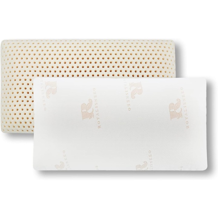 Royalisneeo 100% Talalay természetes latex habpárna, tökéletes csomag, legjobb puha alvópárna kivehető pamut párnahuzattal, alkalmas hát-, has- és oldalfekvésre