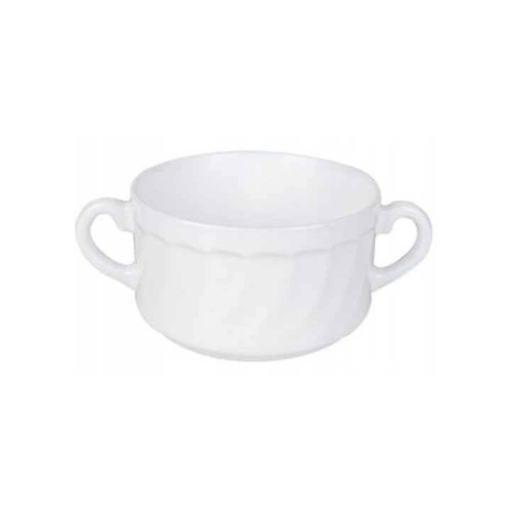 Bol de supa Luminarc Trianon, 300 ml, alb, 14.4x6.5cm