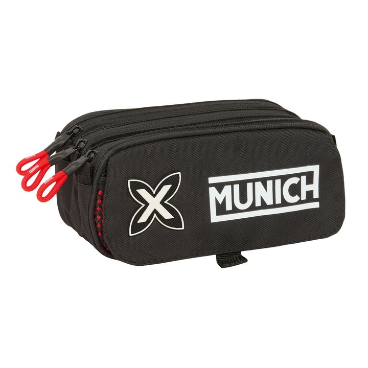 Penar triplu Munich Vulcan Negru 21, 5 x 10 x 8 cm