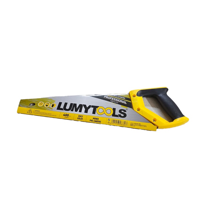 LUMYTOOLS LT23890 kézi véső, 400 mm, edzett fogak, ergonomikus PVC-gumi nyél