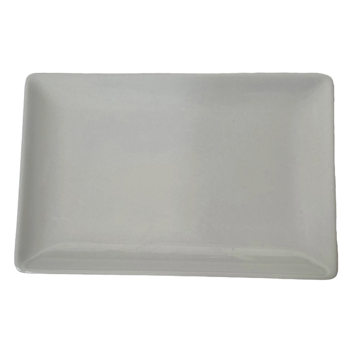 Platou dreptunghiular, 20x13 cm, Crem