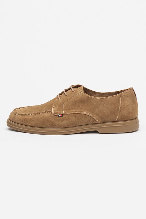 Tommy Hilfiger, Nyersbőr derby cipő, Tópbarna, 40