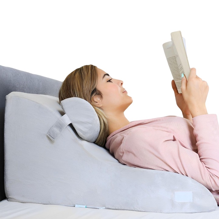 Relivy olvasópárna, ortopédiai támasz, memóriahabos, ergonomikus, közepes méretű