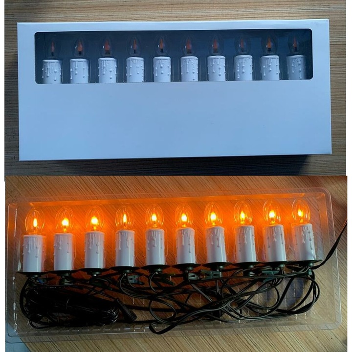 Ghirlanda de Crăciun, Home Esprit, Alb, PVC, Cerb, Lumina LED