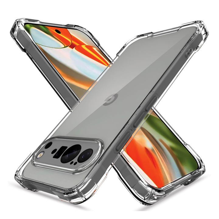 Husa Top-Grade AntiShock compatibila cu Google Pixel 10 Pro XL, Silicon Flexibil, TPU Bumper, Double Injected Unique Long-lasting Anti-Yellowing Tech, Ultra Rich & Premium Finish, Transparenta