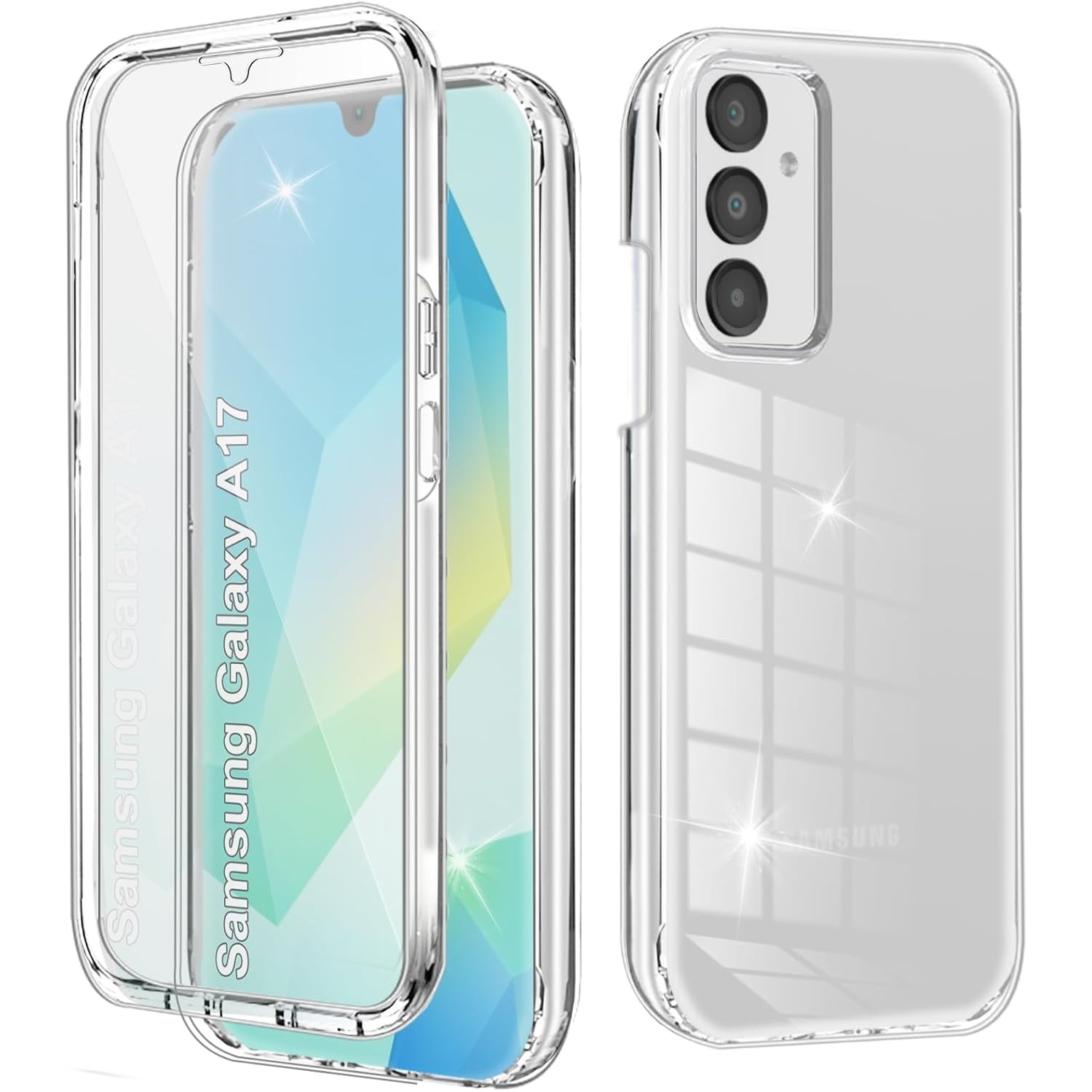 Husa 360 compatibila cu Samsung Galaxy A17 - V2 Transparent fata si spate