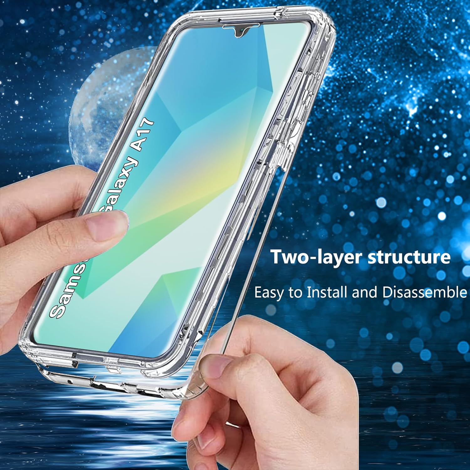 Husa 360 compatibila cu Samsung Galaxy A17 - V2 Transparent fata si spate