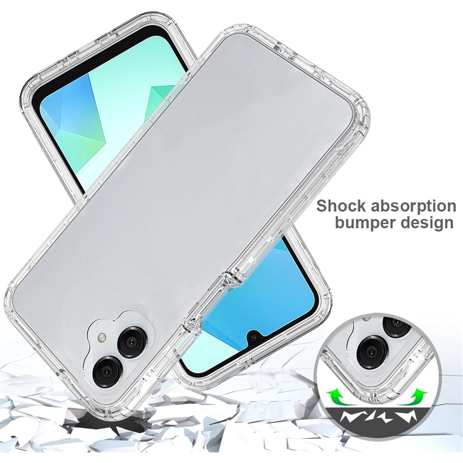 Husa 360 compatibila cu Samsung Galaxy A07 - V2 Transparent fata si spate