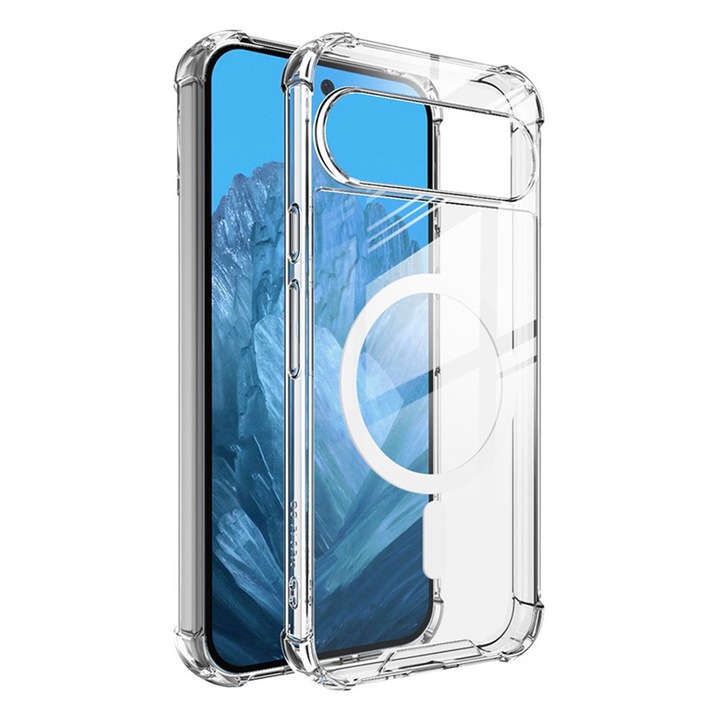 Átlátszó ütésálló tok MagSafe-fel Google Pixel 10 Pro XL-hez, rugalmas TPU szilikon, teljes védelem