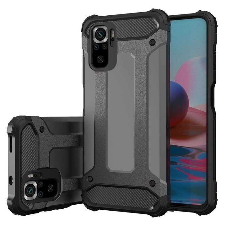 Carcasa Hybrid Armor Case Tough Rugged Cover compatibila cu Xiaomi Poco M4 Pro 5G, Negru