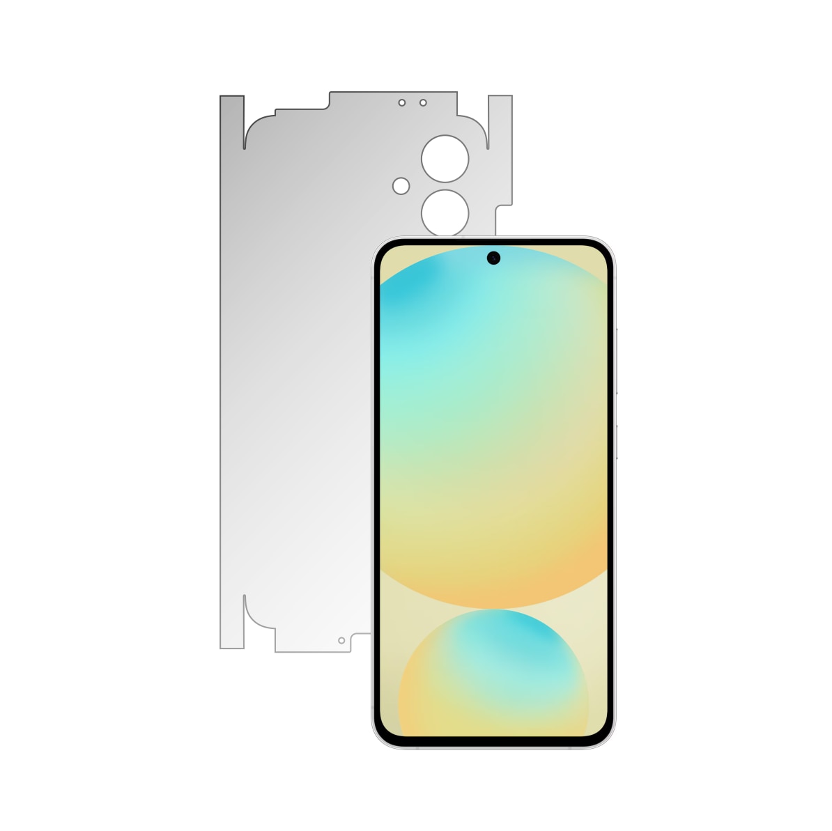 Folie Protectie Spate iSkinz Mata pentru Samsung Galaxy S25 FE - 360 Cut, Siliconica Spate + Laterale, Anti-Amprenta, Skin Adeziv Matte Flexibil
