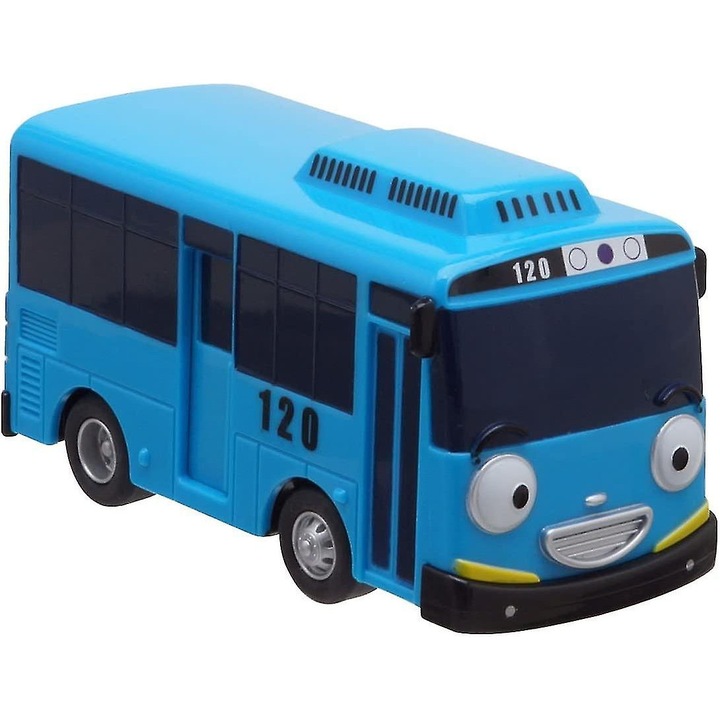 Játékbusz, Tayo modell, mozgatható oldalsó ajtó, kék