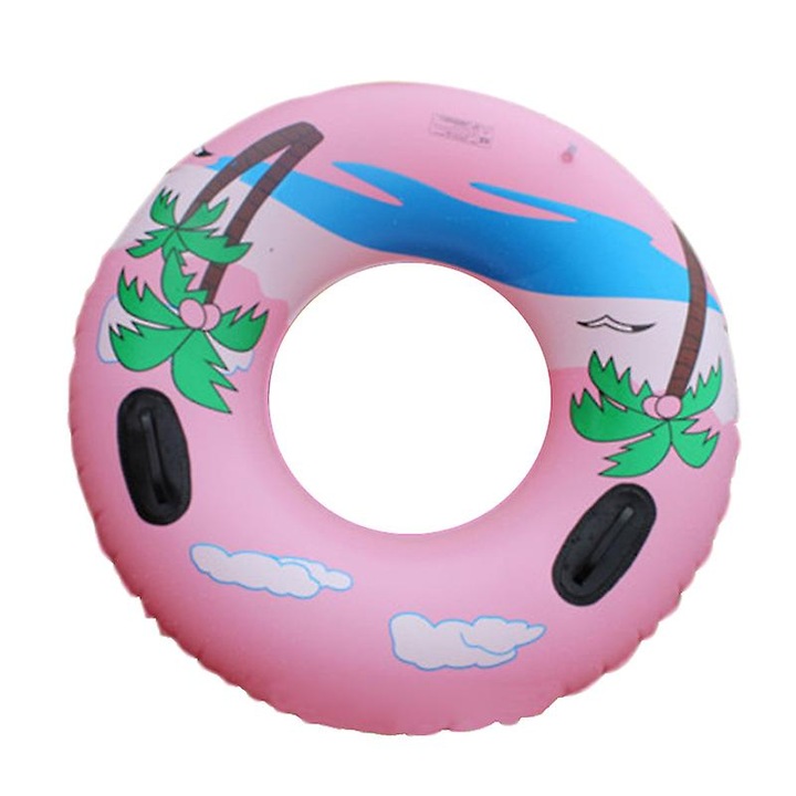 Надуваема плувка, 100см, с дръжки, розова, комплект плувки за възрастни