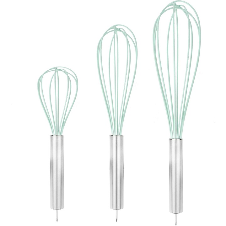 Set de 3 teluri din silicon, 20.5x25x30cm, pentru amestecat si batut