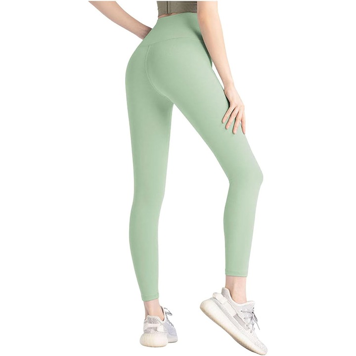 Colanti dama de fitness modelatori cu talie inalta, Zola, marimea S, 82x28x30, verde menta