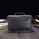 Geanta Business Premium, Tip Servieta, cu Doua Catarame Metalice, Compartiment Laptop, Curea Reglabila, Ideala pentru Office si Calatorii, 26 cm x 37 cm x 10 cm, Neagra, PriStyle®