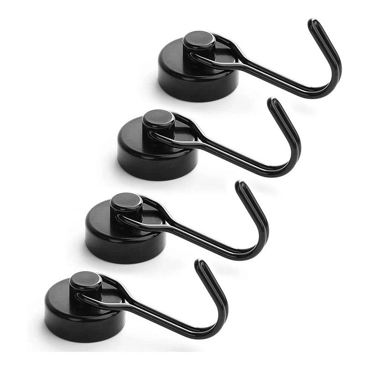 Carlige magnetice, din otel inoxidabil, rezistente la apa si rugina, rotative, pentru unelte, 10x10cm