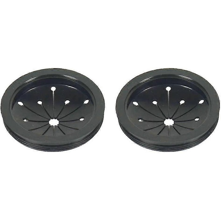 Set de 2 accesorii anti-stropi pentru chiuveta, negru, 8x8x1.1cm