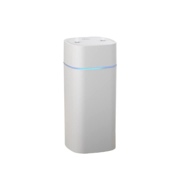 Umidificator de aer tip Semineu cu flacara, 4.5 W, 250 ml, cablu incarcare USB-C, functia aromaterapie, negru