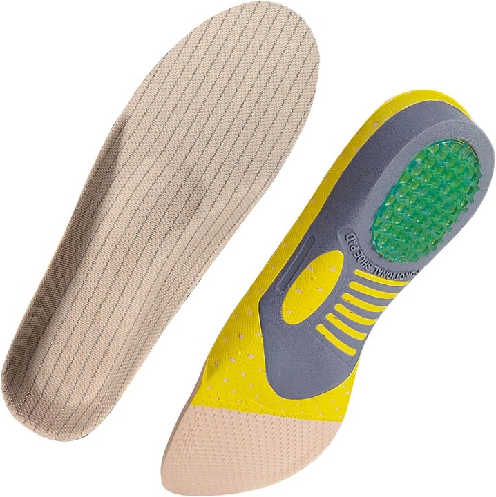 Ortopéd talpbetét lábboltozat-támasztáshoz, Sternhoff, Speciálisan lúdtalpra, Görbe lábfej korrekciója, Párnázás járás közben, Sporttevékenységekhez, Állítható, Többszínű, 35-40-es nőknek, 35-40-es méret