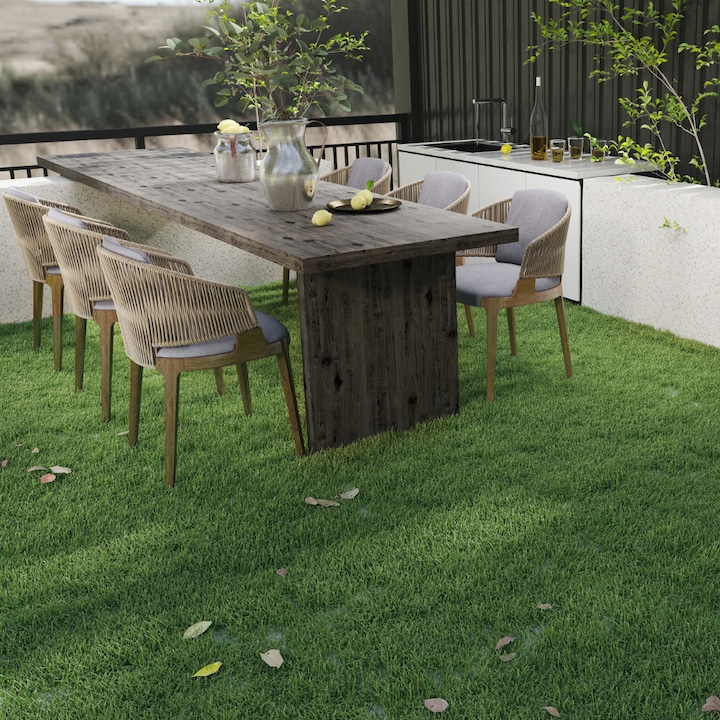 Gazon sintetic artificial EverGreen, 30x30 cm, grosime 2 cm, iarba impermeabila cu aspect natural, sistem inteligent interconectare, ideala pentru terasa/ gradina/ piscina/ balcon, Velvet Design