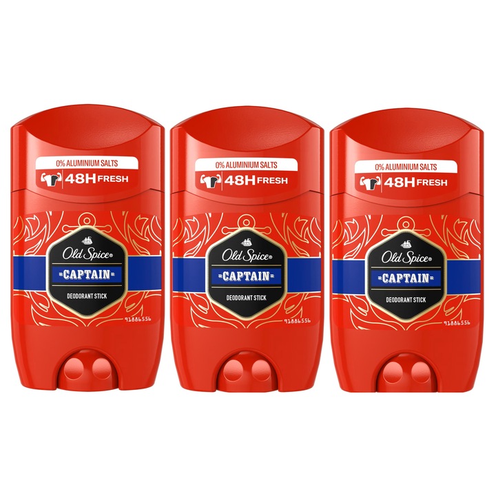 Set 3 x Deodorant stick Old Spice Captain, 50 ml