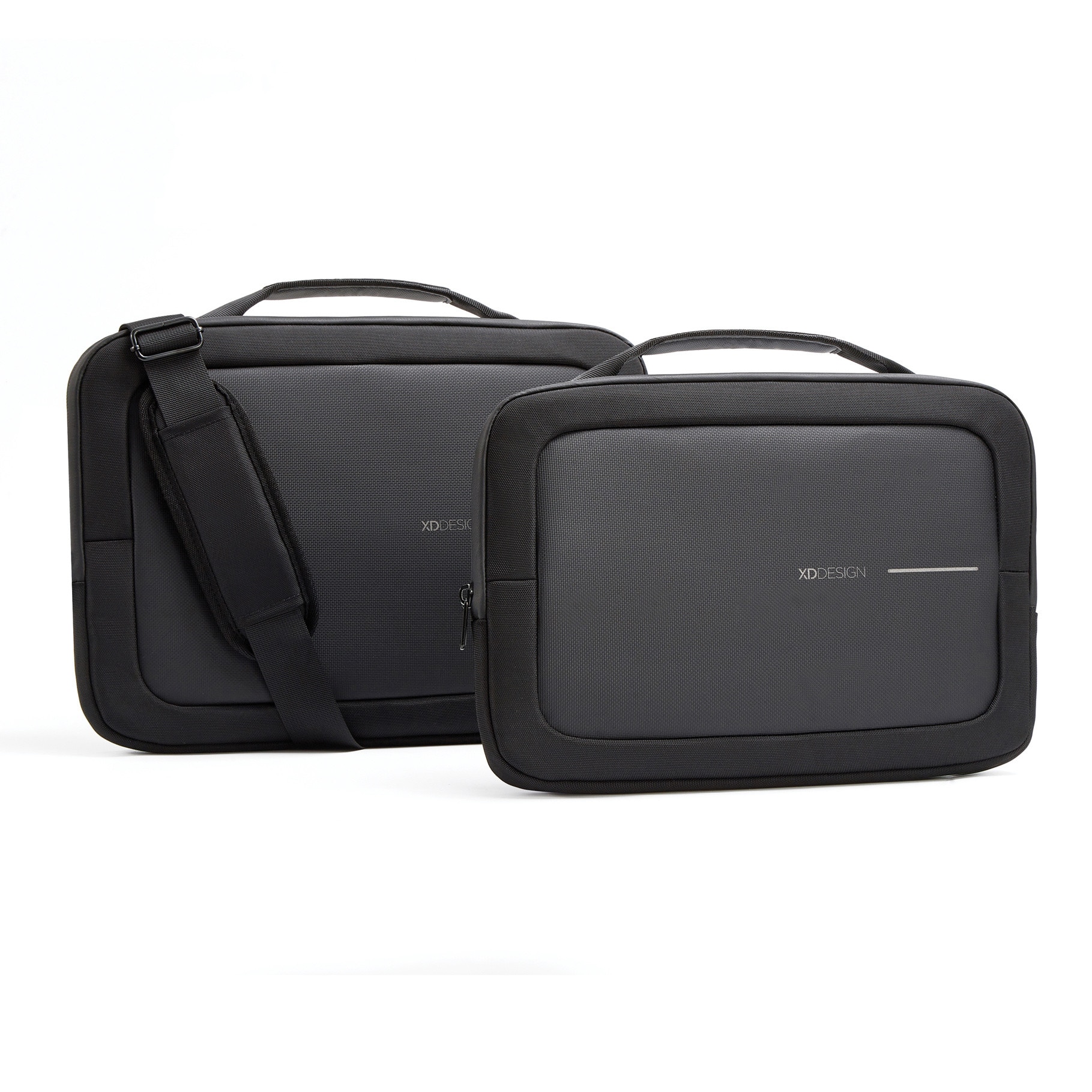 Geantă laptop XD Design 14", material R-pet 1200D, hidrofug, gri