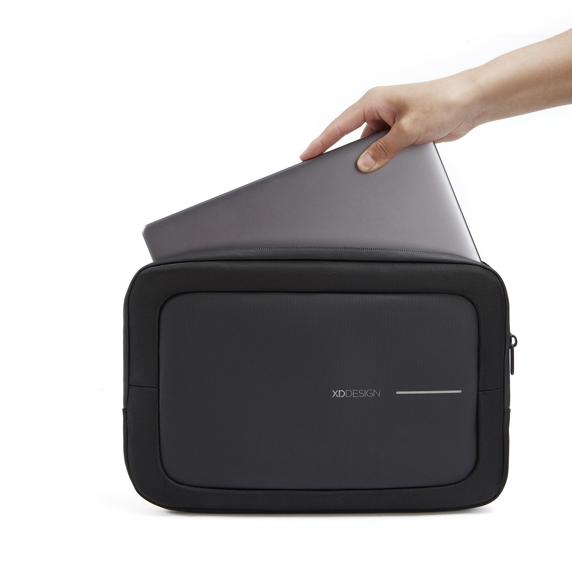 Geantă laptop XD Design 14", material R-pet 1200D, hidrofug, gri